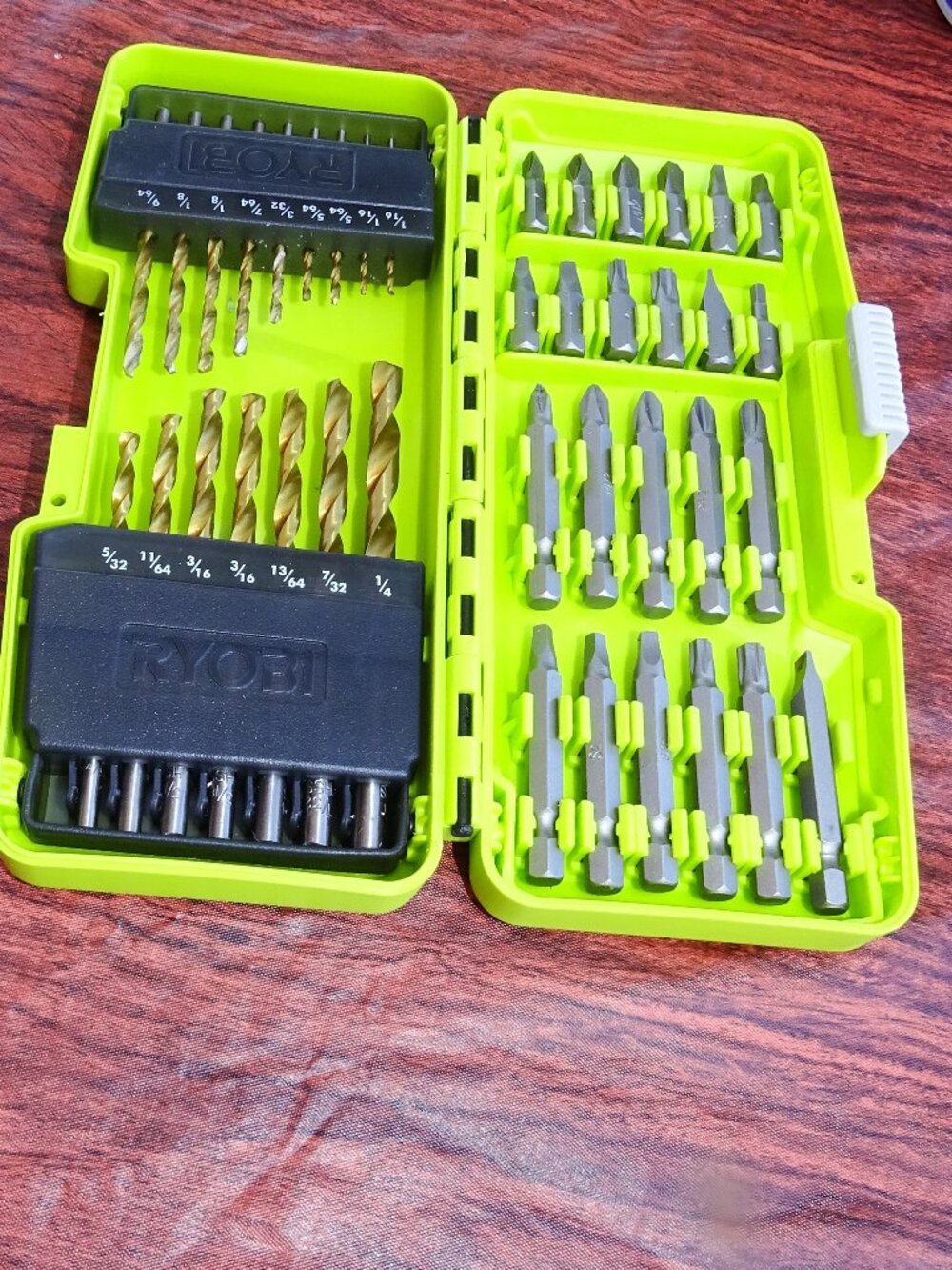 New Ryobi Drill Bit with Impact Screw Bit Set